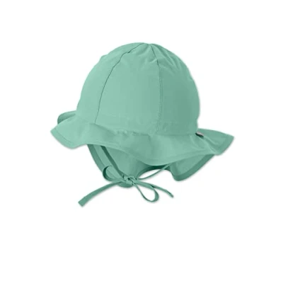 Abbildung von Sterntaler Baby Unisex Flapper Sonnenhut Baby, Outdoor Hut, UV Hut aus Baumwolle mit Nackenschutz mittelgrün, 53
