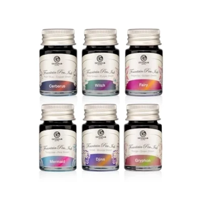 Abbildung von Octopus Fluids Sheen Ink Set 2, Zweifarb Schreibtinten für Füllhalter, 6 x 10 ml