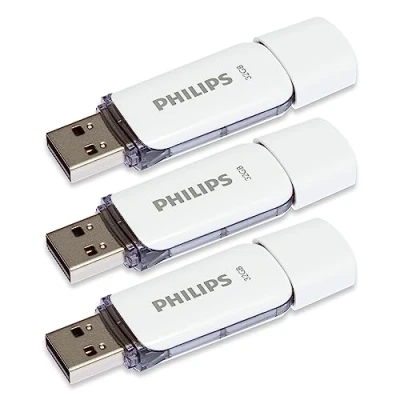 Abbildung von Philips Snow Edition 2.0 USB Flash Laufwerk 3X 32GB für PC, Laptop, Computer Data Storage, Lesegeschwindigkeit bis zu 23 MB/s
