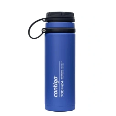 Abbildung von Contigo Fuse Edelstahl Trinkflasche, 100% auslaufsicher, große Wasserflasche mit breitem Schraubverschluss, hält Getränke bis zu 30 Stunden kalt, Premium Outdoor Thermoflasche, 700 ml