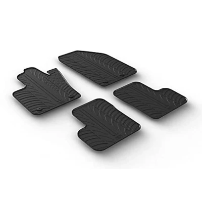 Abbildung von Gledring 0576 Fußmattensatz Gummi vorne und hinten 4 schwarz 750mm 550mm