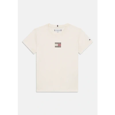 Abbildung von Tommy Hilfiger Rhine Stone FLAG TEE Tshirt print für Kinder, Größe: 74, Ivory silk