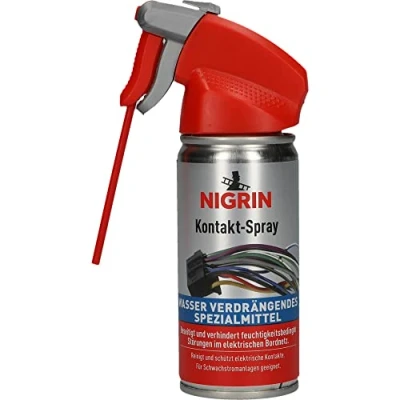 Abbildung von NIGRIN Kontakt Spray für Elektronik, zur Reinigung und Schutz von elektronischen Kontakten, 100 ml, new balck 45