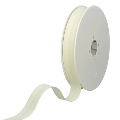 Abbildung von Les Petits Rubans Schrägband 30 mm breit, gefaltet 15 mm, 25 m Rolle, 50% Baumwolle, Polyester, Bordüre zum Nähen, Banner, Polster, Möbel, Paspeln, Kleidung, Decken