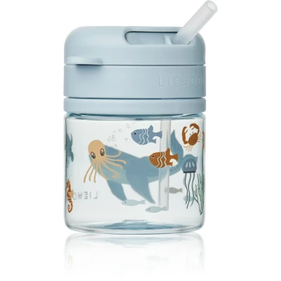 Abbildung von Liewood Pavia Straw CUP Unisex Babytrinkflasche für Kinder, Größe: One Size, Sea creature/sandy