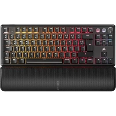 Abbildung von CORSAIR K70 PRO TKL RGB Mechanische Kabelgebundene Gaming Tastatur Geschmierte Hall Effekt MGX Hyperdrive Einstellbare Schalter, Gleichzeitiger SOCD und Rapid Trigger, 8000Hz, QWERTZ Schwarz