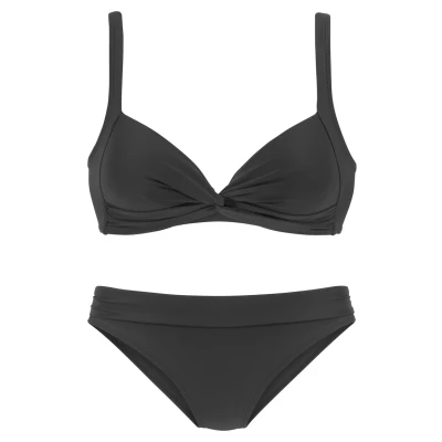 Abbildung von Lascana Bikini, Damen, Größe: 34xC, Schwarz