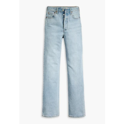 Abbildung von Levi&#039;s Ribcage FULL Length Button FLY Jeans Straight Leg, Damen, Größe: 24x32, Samba tango light