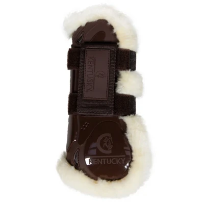 Abbildung von Kentucky Horsewear Sehnenschutz Velcro Vegan Sheepskin Braun M