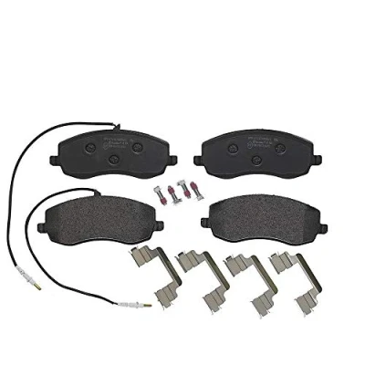 Abbildung von BREMBO P 61 104 Bremsbelagsatz inkl. Verschleißwarnkontakt ohne Zubehör CITROËN: C8, LANCIA: Phedra, PEUGEOT: 807
