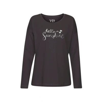 Abbildung von Vivance Nachtwäsche Shirt, Damen, Größe: 44/46, Dunkel anthrazit