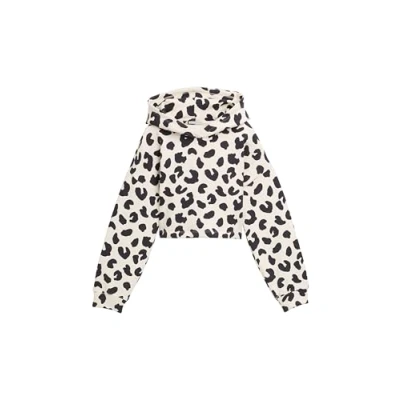 Abbildung von TOM Tailor Kapuzenpullover für Kinder, Größe: 152, Ecru leopard design