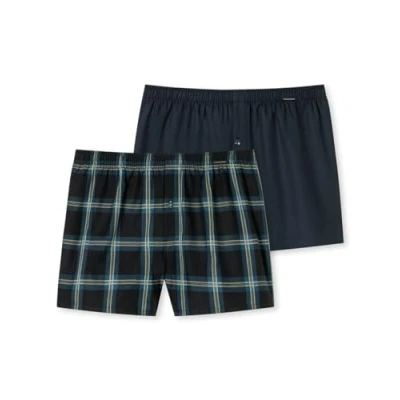 Abbildung von Schiesser Herren 2 Pack Boxershorts Baumwolle Web Multipack Webboxer, Sortiert 16_180202, 10
