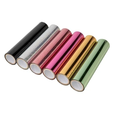 Abbildung von Ideen mit Herz Metallic Transferfolien teils Holografie Effekt für unterschiedliche Untergründe Glanz Folie 6 Rollen (Sortierung 04)