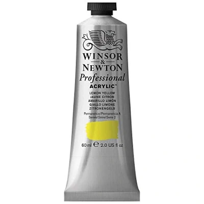 Abbildung von Winsor &amp; Newton 2320346 Professional Acrylfarbe in Künstlerqualität, hohe Farbbrillanz Deckkraft, Archivqualität, 60ml Tube Zitronengelb