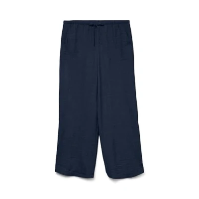 Abbildung von VERO MODA Damen Vmmelaney Hw Loose Pant WVN Ga Noos, Navy Blazer, Large
