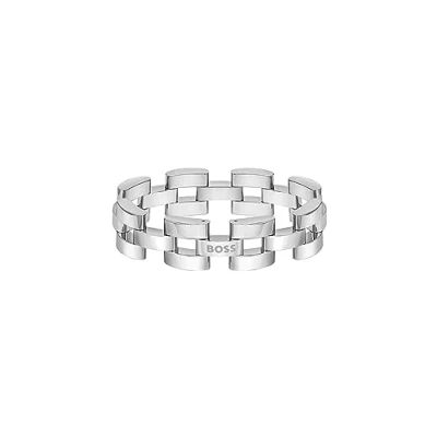 Abbildung von BOSS SWAY Armband Silver coloured, Herren, Größe: One Size, coloured