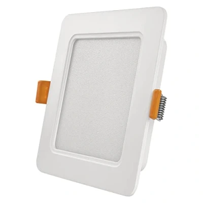 Abbildung von EMOS LED Panel 9 W, quadratische 900 lm Deckenleuchte, Einbauleuchte 12 x cm, Neutralweiß 4000 K, inkl. Treiber, extra flach, Einbautiefe 2,6 Weiß