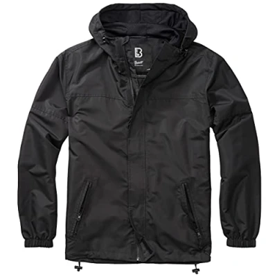 Abbildung von Brandit Summer Windbreaker Frontzip, Schwarz, XL