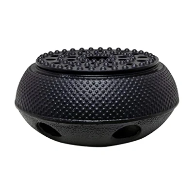 Abbildung von Gusseisen Stövchen massiv schwarz 13,5 cm Teewärmer nach japanischer Art Tee Kanne Tasse Wärmer Untersetzer Heizung