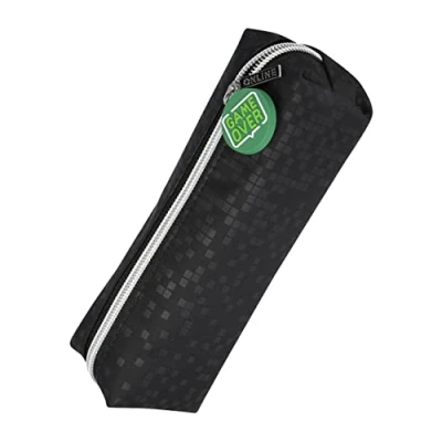 Abbildung von Online Premium Schlampermäppchen/Pencil Case Schwarz I Stylisches Schlamperetui für Jungen &amp; Mädchen Federmäppchen mit praktischem Reißverschluss 1 Fach Ideal Schule, Uni Büro