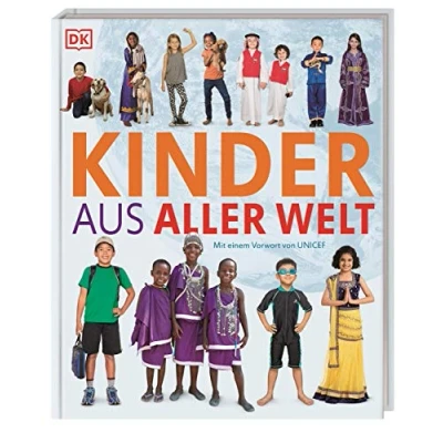 Abbildung von Kinder aus aller Welt: Rund um den Globus wurden 44 besucht, fotografiert und interviewt. Über 500 Farbfotografien für ab 6 Jahren