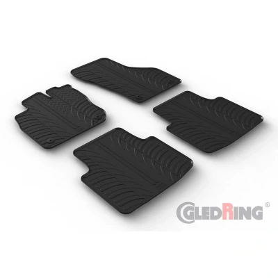 Abbildung von Gledring 0663 Fußmattensatz Gummi vorne und hinten 4 schwarz