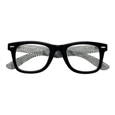 Abbildung von Zippo® Lesebrille, hergestellt mit einem weichen Linienrahmen, ideal für Männer und Frauen, Diopter +1,00, schwarze Farbe, Ruderstangen