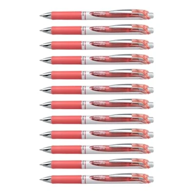 Abbildung von Pentel EnerGel XM BL77 Gelschreiber mit Druckmechanik, koralle (12 Stück)