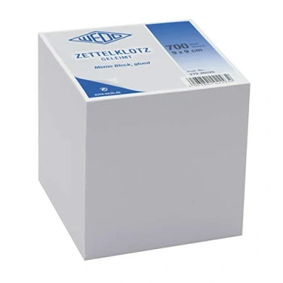 Abbildung von Wedo 27026520 Notiz Zettelklotz (geleimt holzfrei, 9 x cm, 700 Blatt) weiß