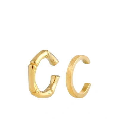 Abbildung von Elli 2 PACK Earcuff Ohrringe goldcoloured, Damen, Größe: One Size, Gold coloured