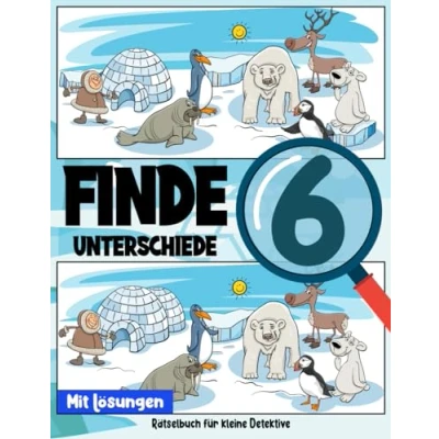 Abbildung von Finde 6 unterschiede Rätselbuch für kleine Detektive: Bunte Bilderrätsel und Spiele aufmerksame Entdecker (finde die Kinder, Band 9)