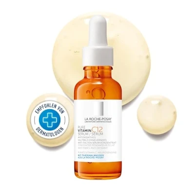 Abbildung von La Roche Posay Pure Vitamin C12 Serum, Anti Aging Pflege mit 12 % C, Regenerierende Falten Gesichtspflege, Straffend, aufhellend und antioxidativ, Gegen Pigmentflecken, 30 ml
