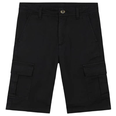 Abbildung von CityComfort Cargo Shorts Jungen, Kurze Cargohose Jungen mit Taschen &amp; Elastischem Bund (Schwarz, 9 10 Jahre)
