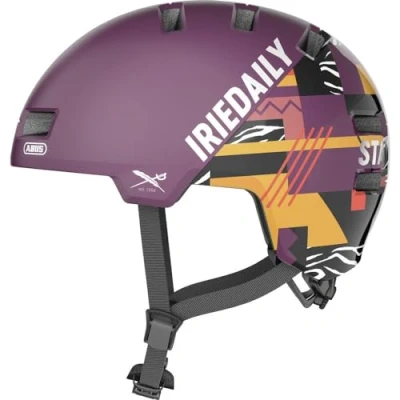 Abbildung von ABUS Stadthelm Skurb ACE Stylischer Fahrradhelm im Alltag, beim Skaten, BMX Fahren oder Longboarden Hellblau/Dunkelblau, Größe L