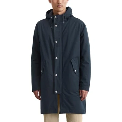 Abbildung von Marc O&#039;Polo Herren Parka mit Kapuze wasserabweisend, Blau (Dark Navy), L