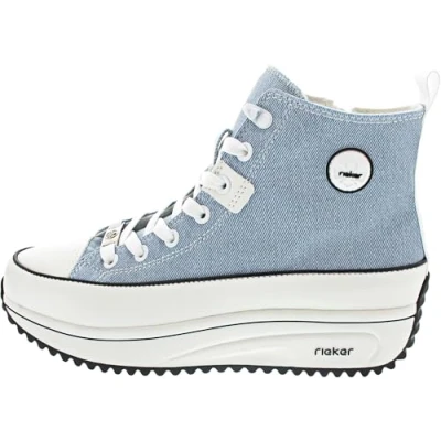 Abbildung von Rieker Sneaker HIGH high, Damen, Größe: 36, Blau Schuhe