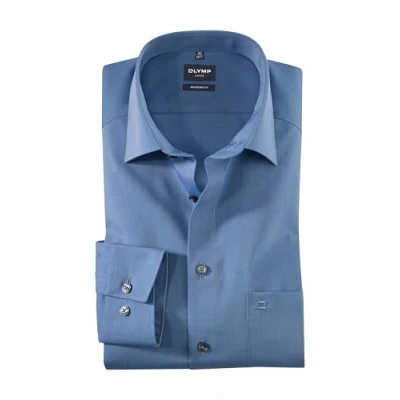 Abbildung von Herren Hemd Modern Fit Langarm,65 Mittelblau,46