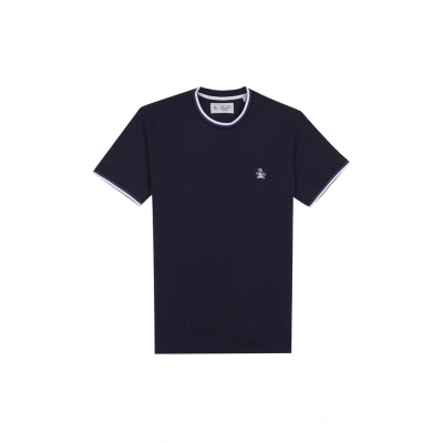 Abbildung von Original Penguin Herren SS Sticker Pete Ringer Tee T Shirt, Dunkler Saphir, XL
