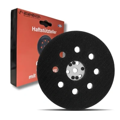 Abbildung von Klett Schleifteller Ø 125 mm, schwarz, Zubehör für Exzenterschleifer &amp; Tellerschleifer, mittelhart, 8 Loch, mm Schleifscheiben