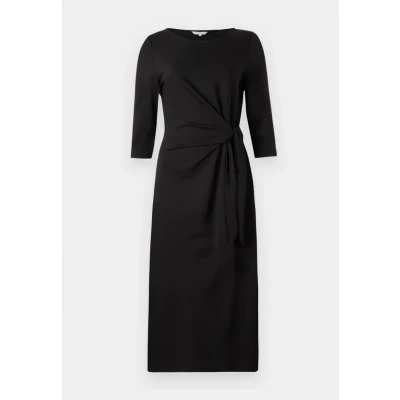 Abbildung von TOM Tailor Dress WITH KNOT Jerseykleid, Damen, Größe: 36, Deep black