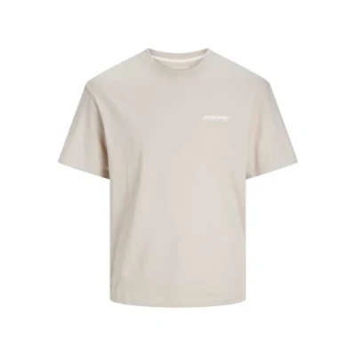 Abbildung von JACK&amp;JONES JUNIOR Jungen Jjelegacy Tee O Neck Jnr T Shirt, Moonbeam/Detail:Cloud Dancer/Fit Loose, 128 EU