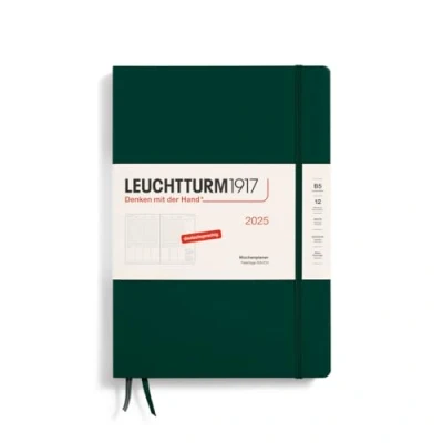 Abbildung von LEUCHTTURM1917 370584 Wochenplaner 2025, Composition B5 Hardcover 12 Monats Kalender, 80 g, liniert Forest Green