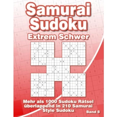 Abbildung von Samurai Sudoku Rätselheft Extrem Schwer im Großdruck: Buch mit 210 Sehr Schweren Varianten für Fortgeschrittene