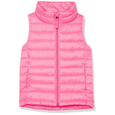 Abbildung von Amazon Essentials Mädchen Leichte, Wasserbeständige Pufferweste, Verstaubar, Neonrosa, 5 Jahre