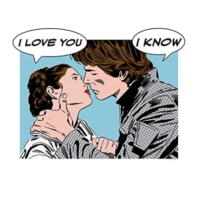 Abbildung von Komar Bild »Star Wars Classic Comic Quote Leia Han«, Star Wars, (1 St.), Wandbild zur Dekoration im Kinderzimmer ohne Rahmen