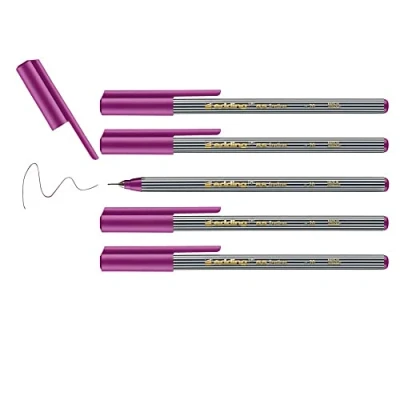 Abbildung von edding 55 Fineliner rotviolett 10 Stifte 0,3 mm Spitze Farbstift zum Schreiben, Malen, Unterstreichen, Illustrieren für Kinder und Erwachsene, Schule, Homeoffice, Büro