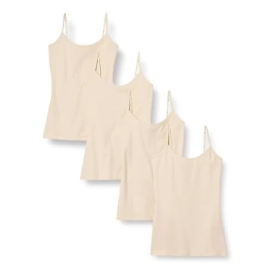 Abbildung von Amazon Essentials Damen Mieder mit schmaler Passform, 4er Pack, Beige, S