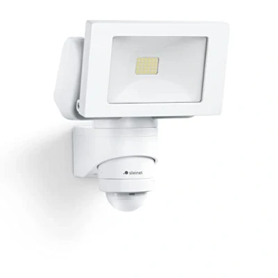 Abbildung von Steinel LED Außenstrahler LS 150 S weiß, 240 Bewegungsmelder, max. 12 m Reichweite, 14,7 W, Schwenkbar, 1375 lm, 4000 K