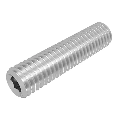 Abbildung von SECCARO Gewindestift mit Kegelkuppe M8 x 35 mm, Edelstahl V2A VA A2, DIN 913 / ISO 4026, Innensechskant, 20 Stück